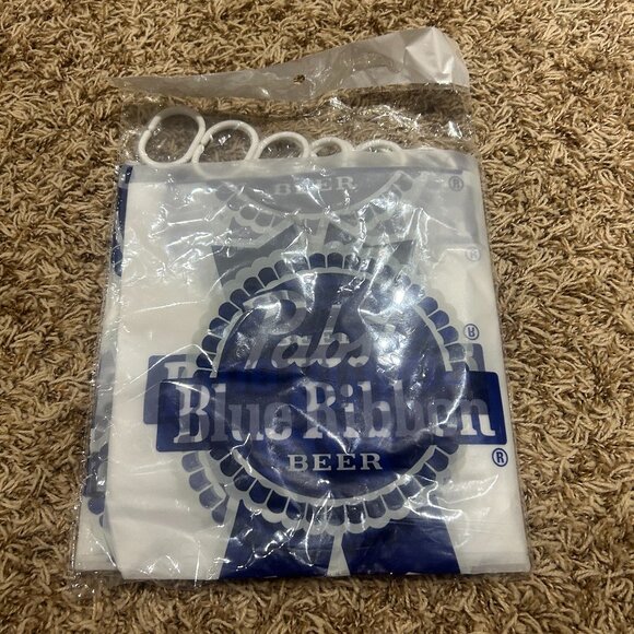 Pabst Blue Ribbon Shower Curtain - Picture 1 of 2